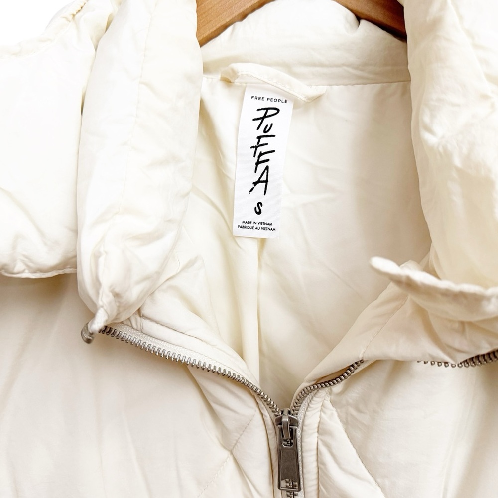 Free People Emmy Swing Puffer Coat Jacket Cream - Picture 5 of 8